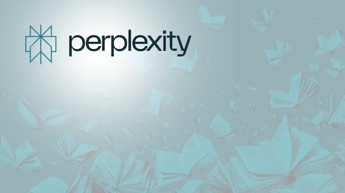 The Perplexity logo on a phone